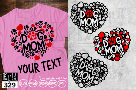 Dog Mom Heart Paws Pattern SVG Review