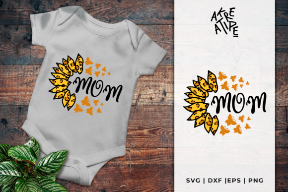Mom Sunflower and Butterfly SVG for Crafts and Graphics