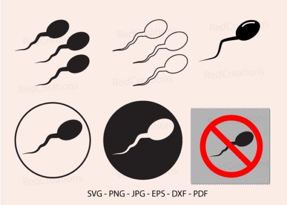 Sperm Cell Svg for Crafts and Graphics
